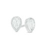 Thumbnail Image 1 of 0.15 CT. T.W. Pear-Shaped Diamond Solitaire Stud Earrings in 10K White Gold