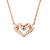 The Kindred Heart from Vera Wang Love Collection Mini Necklace in 14K Rose Gold - 19"