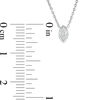 Thumbnail Image 2 of 0.10 CT. Marquise Diamond Solitaire Pendant in 10K White Gold