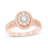 Thumbnail Image 1 of 0.45 CT. T.W. Diamond Double Oval Frame Engagement Ring in 10K Rose Gold