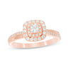 Thumbnail Image 0 of 0.45 CT. T.W. Princess-Cut Diamond Double Frame Engagement Ring in 14K Rose Gold