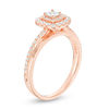 Thumbnail Image 1 of 0.45 CT. T.W. Princess-Cut Diamond Double Frame Engagement Ring in 14K Rose Gold