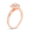 Thumbnail Image 2 of 0.45 CT. T.W. Princess-Cut Diamond Double Frame Engagement Ring in 14K Rose Gold