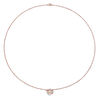 Thumbnail Image 2 of 6.0mm Morganite and 0.04 CT. T.W. Diamond Orbit Frame Necklace in 10K Rose Gold - 17"