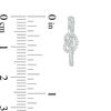 Thumbnail Image 2 of 0.147 CT. T.W. Diamond Knot Hoop Earrings in Sterling Silver