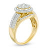 Thumbnail Image 1 of 1.00 CT. T.W. Composite Diamond Frame Multi-Row Vintage-Style Engagement Ring in 10K Gold