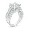 Thumbnail Image 1 of 1.00 CT. T.W. Composite Princess-Cut Diamond Frame Multi-Row Engagement Ring in 10K White Gold