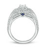Thumbnail Image 2 of Vera Wang Love Collection 1.29 CT. T.W. Emerald-Cut Diamond Frame Arrow-Sides Engagement Ring in 14K White Gold