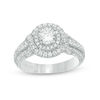 Thumbnail Image 0 of Vera Wang Love Collection 1.23 CT. T.W. Diamond Double Frame Twist Engagement Ring in 14K White Gold
