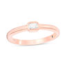 Thumbnail Image 0 of Vera Wang Love Collection 0.15 CT. Emerald-Cut Diamond Solitaire Sideways Stackable Band in 14K Rose Gold