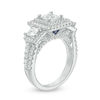 Thumbnail Image 1 of Vera Wang Love Collection 2.45 CT. T.W. Princess-Cut Diamond Three Stone Frame Engagement Ring in 14K White Gold
