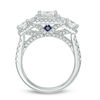 Thumbnail Image 2 of Vera Wang Love Collection 2.45 CT. T.W. Princess-Cut Diamond Three Stone Frame Engagement Ring in 14K White Gold