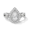 Thumbnail Image 1 of Vera Wang Love Collection 1.58 CT. T.W. Pear-Shaped Diamond Double Frame Twist Engagement Ring in 14K White Gold