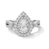 Thumbnail Image 0 of Vera Wang Love Collection 1.58 CT. T.W. Pear-Shaped Diamond Double Frame Twist Engagement Ring in 14K White Gold