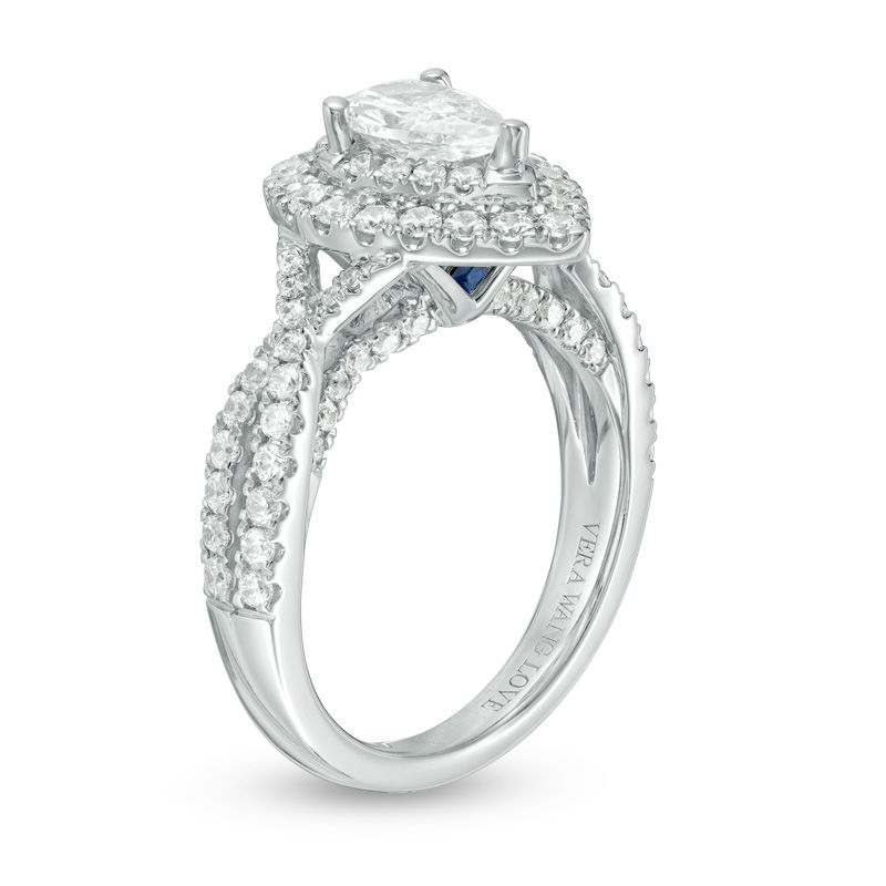 Zales Vera Wang Love Collection 7/8 CT. T.w. Princess-Cut Diamond Double  Frame Engagement Ring in 14K White Gold | Hamilton Place