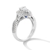 Thumbnail Image 3 of Vera Wang Love Collection 1.58 CT. T.W. Pear-Shaped Diamond Double Frame Twist Engagement Ring in 14K White Gold