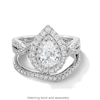 Thumbnail Image 4 of Vera Wang Love Collection 1.58 CT. T.W. Pear-Shaped Diamond Double Frame Twist Engagement Ring in 14K White Gold