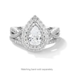 Thumbnail Image 5 of Vera Wang Love Collection 1.58 CT. T.W. Pear-Shaped Diamond Double Frame Twist Engagement Ring in 14K White Gold
