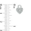 Thumbnail Image 2 of Diamond Accent Heart Lock Single Stud Earrings in Sterling Silver