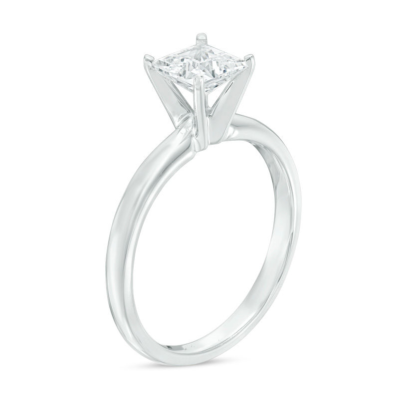 2.00 CT. Certified Princess-Cut Diamond Solitaire Engagement Ring in 14K White Gold (J/I3)