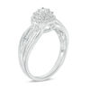 Thumbnail Image 1 of 0.145 CT. T.W. Diamond Double Frame Multi-Row Promise Ring in Sterling Silver