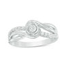 Thumbnail Image 1 of 0.18 CT. T.W. Diamond Swirl Bypass Promise Ring in Sterling Silver