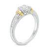 Thumbnail Image 1 of 0.18 CT. T.W. Composite Diamond Collar Promise Ring in Sterling Silver and 10K Gold