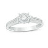 Thumbnail Image 0 of 0.18 CT. T.W. Diamond Double Frame Promise Ring in 10K White Gold