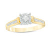 Thumbnail Image 0 of 0.18 CT. T.W. Diamond Double Frame Promise Ring in 10K Gold