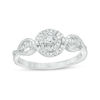 Thumbnail Image 1 of 0.145 CT. T.W. Diamond Double Frame Promise Ring in 10K White Gold