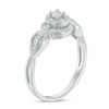 Thumbnail Image 2 of 0.145 CT. T.W. Diamond Double Frame Promise Ring in 10K White Gold