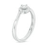 Thumbnail Image 1 of 0.085 CT. T.W. Diamond Frame Bypass Promise Ring in 10K White Gold