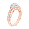 Thumbnail Image 1 of 0.37 CT. T.W. Diamond Heart Frame Ring in 10K Rose Gold