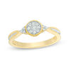 Thumbnail Image 0 of 0.085 CT. T.W. Composite Diamond Tri-Sides Promise Ring in 10K Gold
