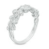 Thumbnail Image 2 of 0.25 CT. T.W. Diamond Leaf Vintage-Style Anniversary Band in 10K White Gold