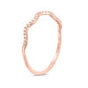 Thumbnail Image 2 of 0.065 CT. T.W. Diamond Wave Band in 10K Rose Gold