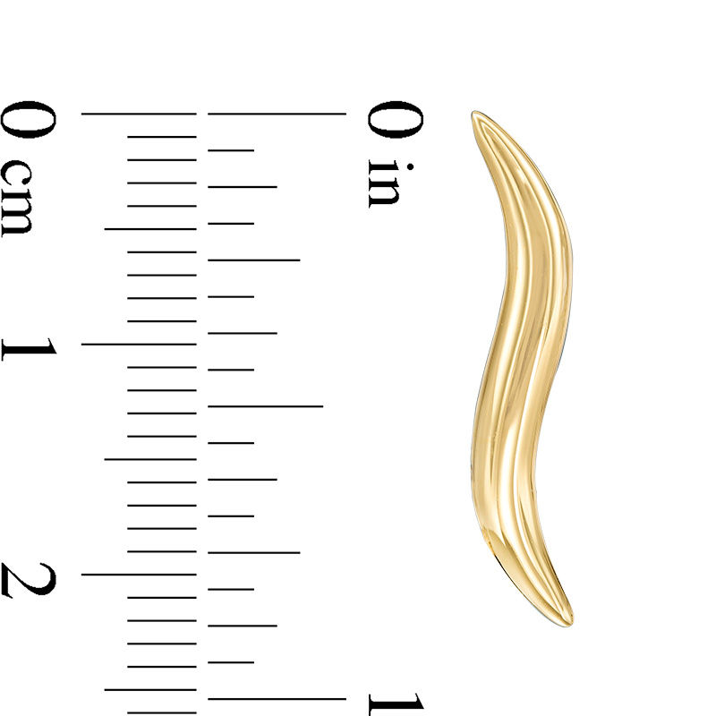 Main Image 2 of Wavy Crawler Earrings in 14K Gold
