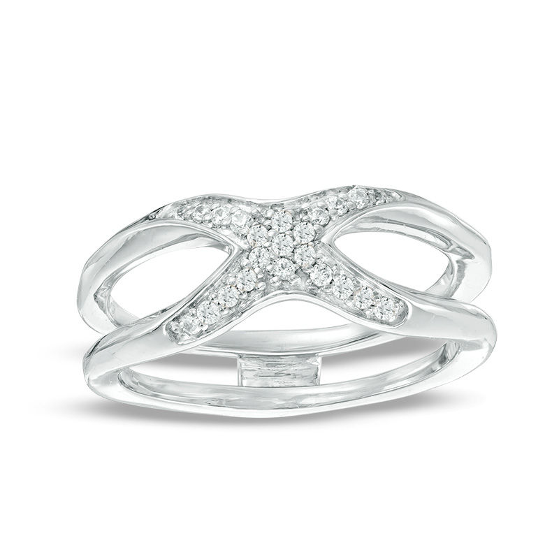 Convertibilities 0.25 CT. T.W. Diamond Crossover Three-in-One Ring in Sterling Silver