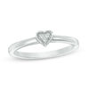 Thumbnail Image 3 of Convertibilities 0.10 CT. T.W. Diamond Heart Three-in-One Ring in Sterling Silver and 10K Rose Gold