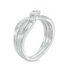Thumbnail Image 2 of Convertibilities 0.10 CT. T.W. Diamond Crossover Three-in-One Ring in Sterling Silver