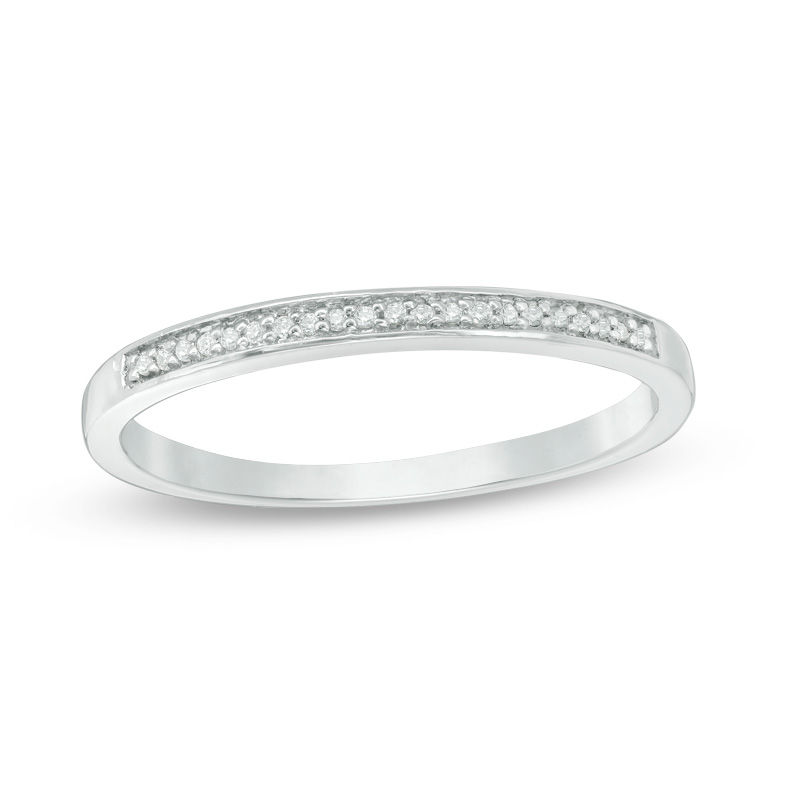 Main Image 4 of Convertibilities 0.10 CT. T.W. Diamond Crossover Three-in-One Ring in Sterling Silver