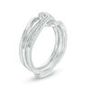 Thumbnail Image 1 of Convertibilities 0.10 CT. T.W. Diamond Interlocking Loops Three-in-One Ring in Sterling Silver