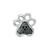 Thumbnail Image 1 of 0.05 CT. T.W. Black Diamond Dog Paw Single Stud Earring in Sterling Silver