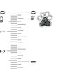 Thumbnail Image 2 of 0.05 CT. T.W. Black Diamond Dog Paw Single Stud Earring in Sterling Silver