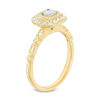 Thumbnail Image 2 of 0.45 CT. T.W. Diamond Double Cushion Frame Art Deco Shank Engagement Ring in 14K Gold