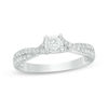 Thumbnail Image 0 of 0.33 CT. T.W. Diamond Frame Twist Engagement Ring in 10K White Gold
