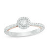 Thumbnail Image 0 of 0.33 CT. T.W. Diamond Frame Engagement Ring in 10K Two-Tone Gold