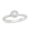 Thumbnail Image 1 of 0.33 CT. T.W. Diamond Frame Engagement Ring in 10K Two-Tone Gold