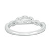 Thumbnail Image 3 of 0.18 CT. T.W. Diamond Past Present Future® Frame Twist Engagement Ring in 10K White Gold