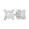 Thumbnail Image 0 of 0.10 CT. T.W. Princess-Cut Diamond Solitaire Stud Earrings in Sterling Silver